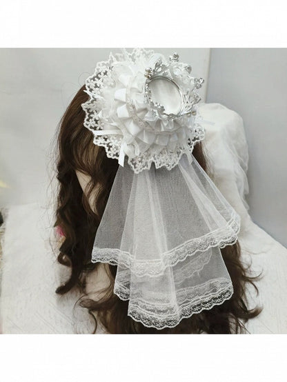 White Lolita Mini Hat Veil
