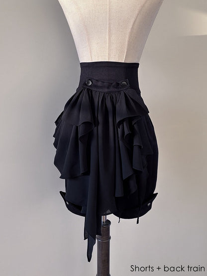 Ouji Lolita Belt Shorts High Corset Black Gothic Waist