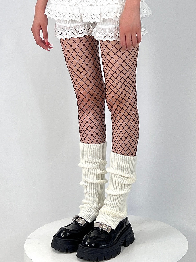 Y2K Black/White Regular Fishnet Tights Version