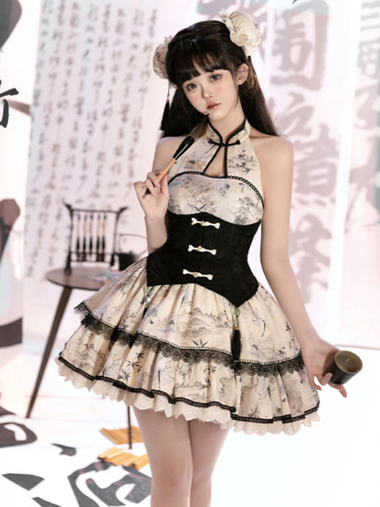 パターン日本のロリータフリルドレス中国