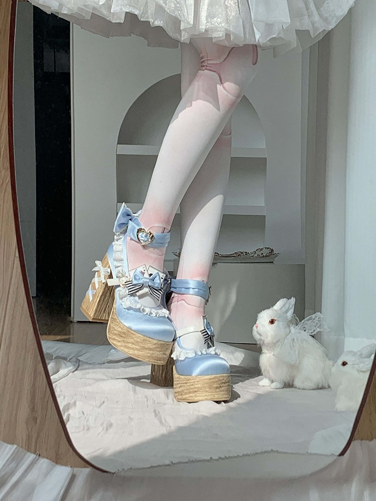 Alice in Wonderland Vibes Alice Blue Sweet Lolita Platforms Mary Janes