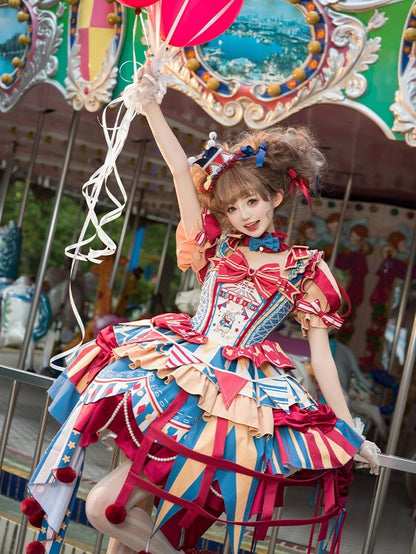 Sweet 5 Ribbon Color Triangle Flag Lolita Circus Options