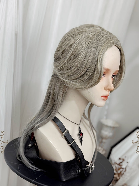 45CM Ouji Style Länge Perücke Grau