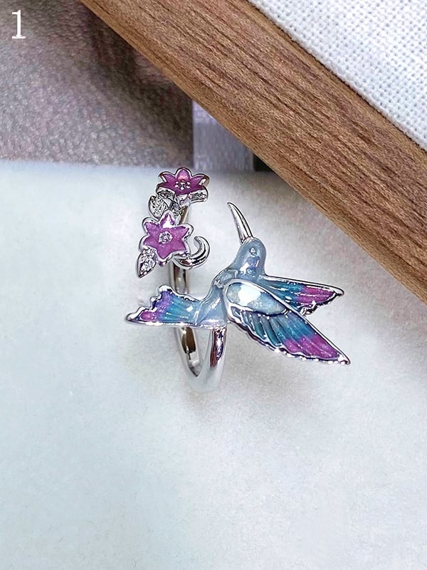Options Y2K Design And Bird Bittersweet 2 Floral Ring