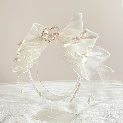 mit Drop Heart Options KC – Bead Large Lolita Color 6 und Center Accents Bow Tulle