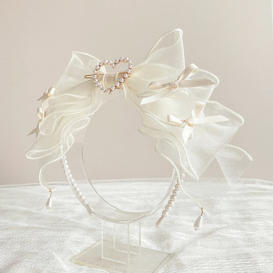 mit Drop Heart Options KC – Bead Large Lolita Color 6 und Center Accents Bow Tulle