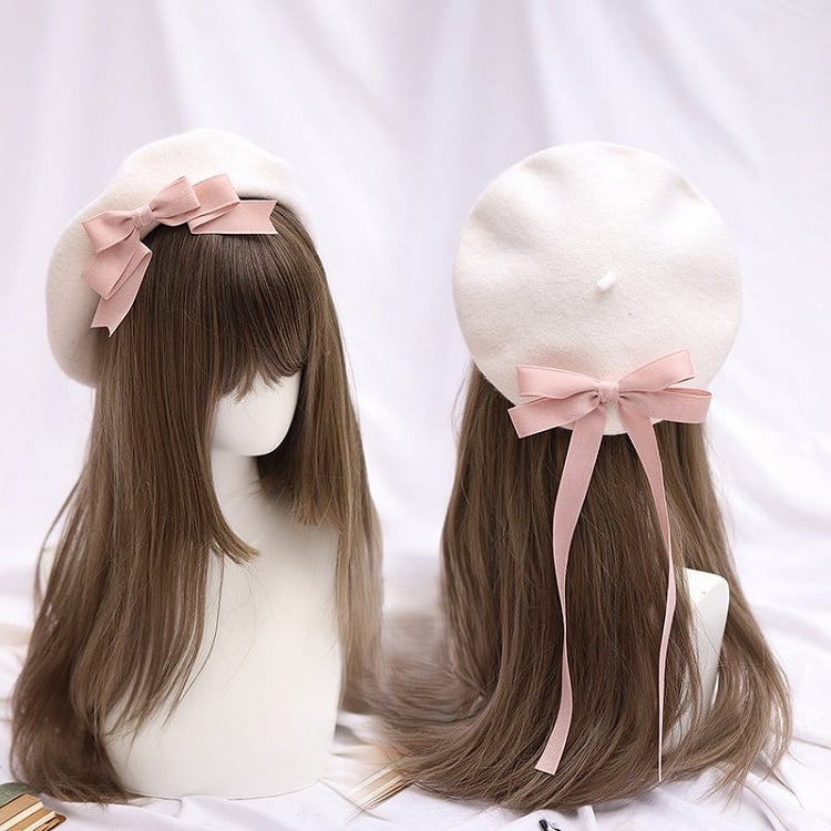 Ribbon Options Bowknot Detachable 8 With Beret Color Lolita Long