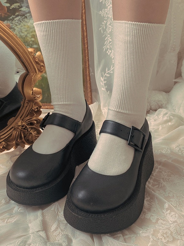 Striped Pattern Socks Black/White Cotton Minimalist Vertical