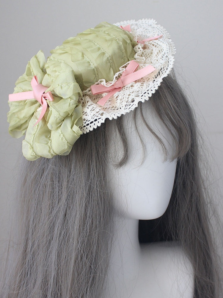 Mini Trim Details Lace Options Bowknot Hat 4 Color