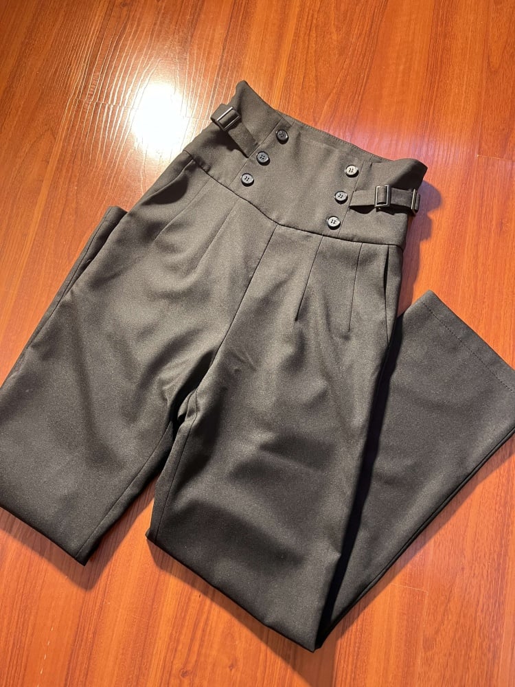 ブラックコルセットベルトハイウエスト王子ロリータパンツ