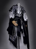 Black & Silver Chinoiserie Lolita Full Set with Cape - YING YUE