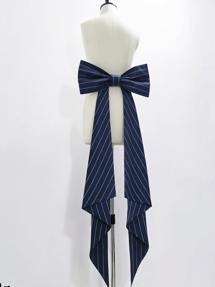 Striped Royal Theater Bowknot Bunny Blue Train