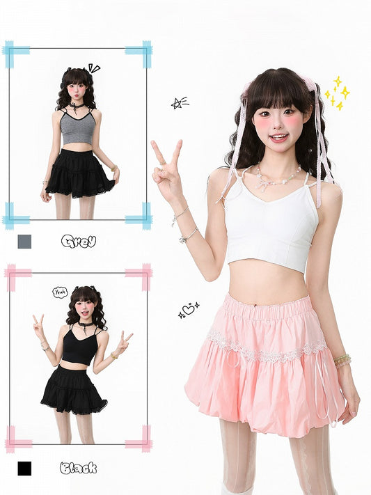 Bra White/Gray/Black Cami Built-in Pads Top with Essential