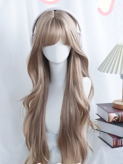 Wavy Brown Air With 60-65cm Light Bangs Wig Long