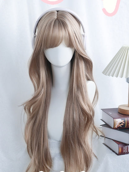 Wavy Brown Air With 60-65cm Light Bangs Wig Long