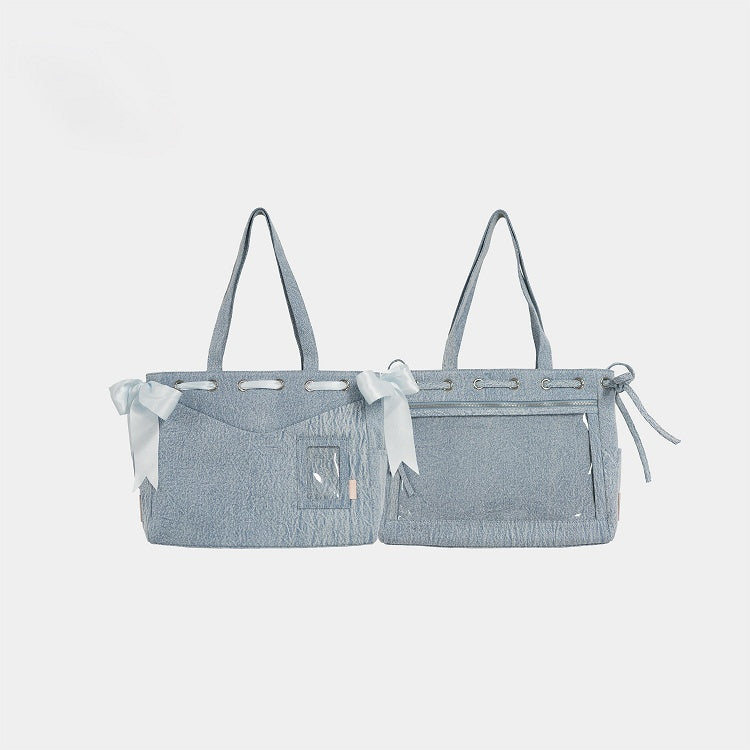 Blue Bag Ita 2 Tote Bow Balletcore Denim Colors Accents