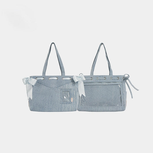 Blue Bag Ita 2 Tote Bow Balletcore Denim Colors Accents