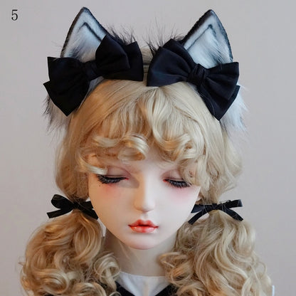 Ear KC Details Black Bowknot Bear/Kitty