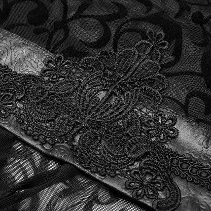 Gothic Asymmetrical Black Kimono