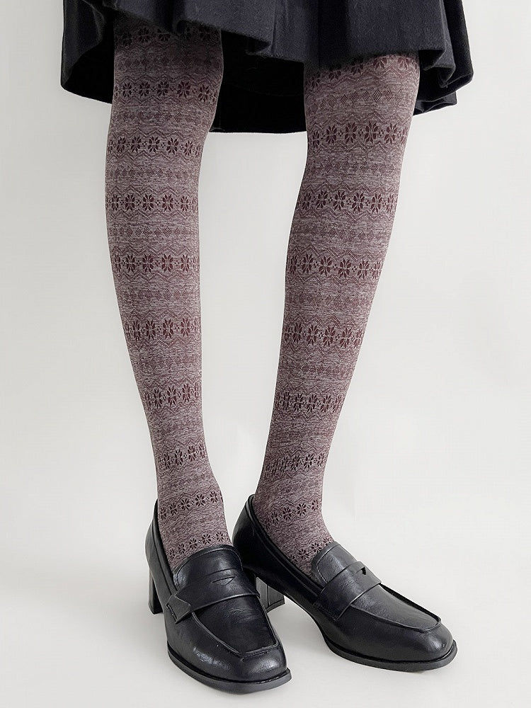 Snowflake Pattern Warm Tights Wave Christmas