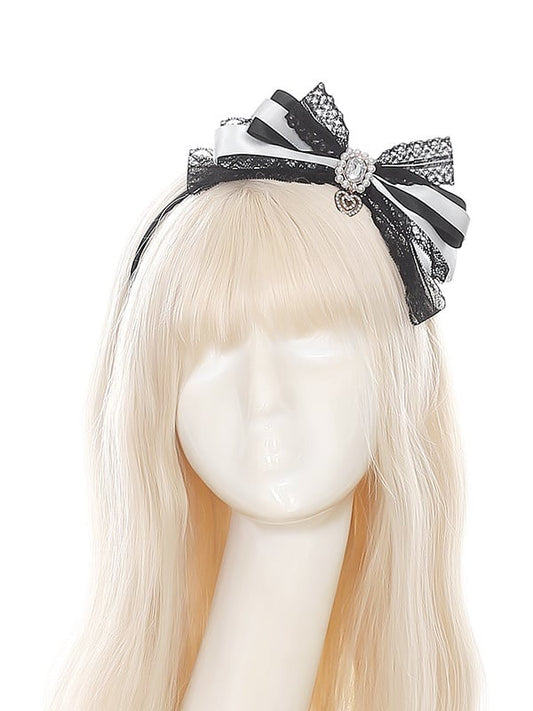 Noeuds Papillon Strass Noirs et Blancs KC - Bombes Marionnettes