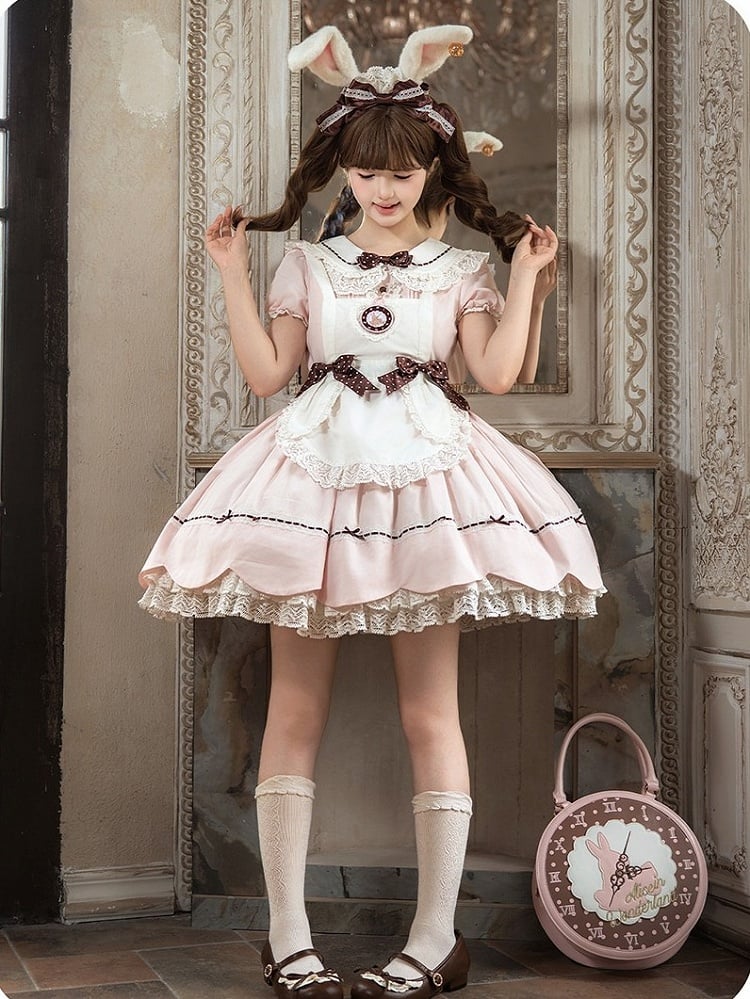 Alice in Wonderland Two-Piece Lolita Dress - Sheep Puff Atelier