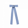 Brooch Bowknot Plaid Blue