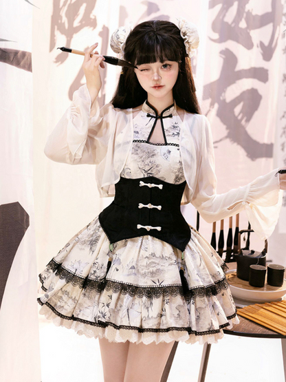 パターン日本のロリータフリルドレス中国