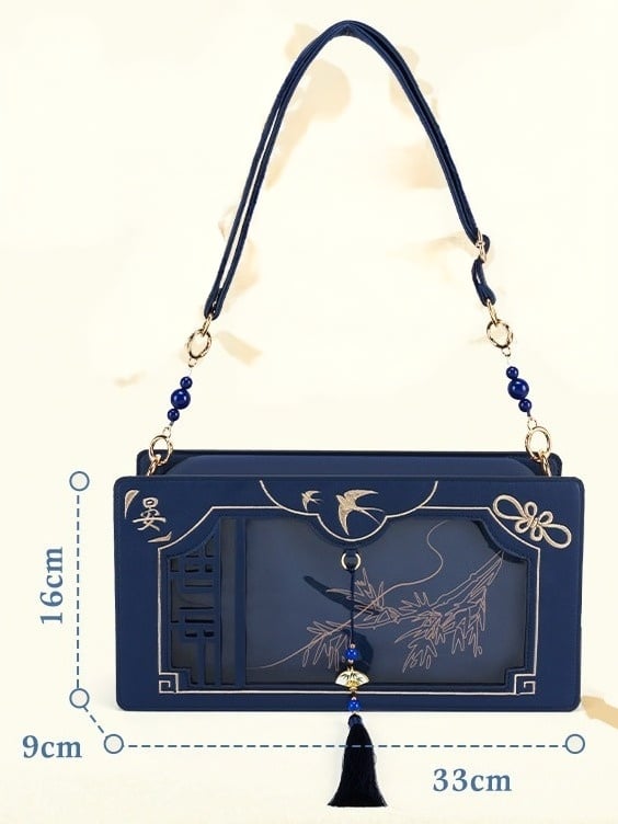 3 Colors Game-inspired Ita Bag with Classic Design Tassel Charm - thejunco