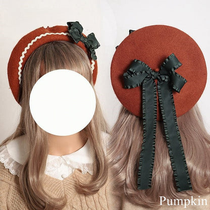 – Color Embellished Bows 12 Beret Options Ruffled
