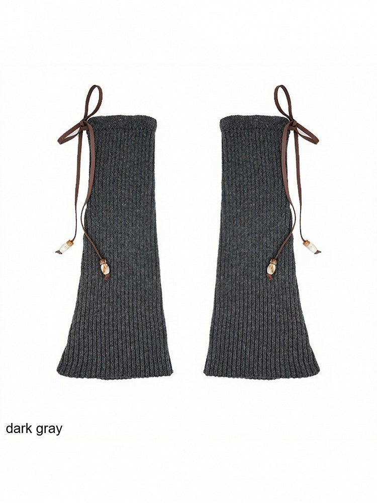 Knit Bow Bead Leg Warmers - ModaSwings