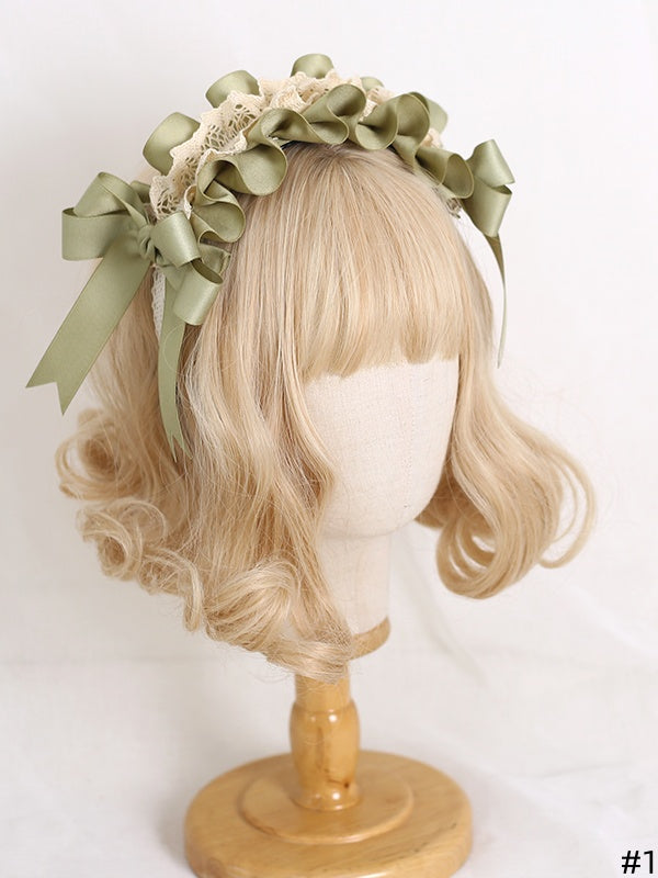 Country KC With Lace Lolita Options Green Beige Available 2 Bowknot
