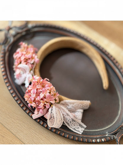 Floral Lace Headpiece with Ribbon - Penny House