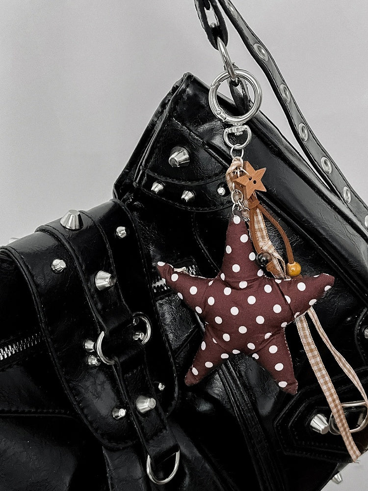 Polka Dot Star Keychain - Kiwi Store
