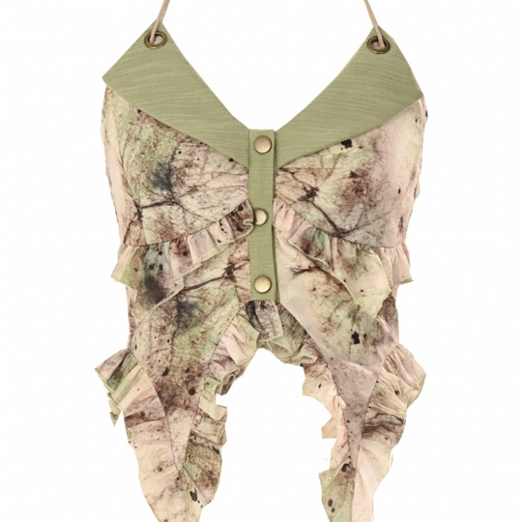 グリーンフェアリーコアホルターネックトップ