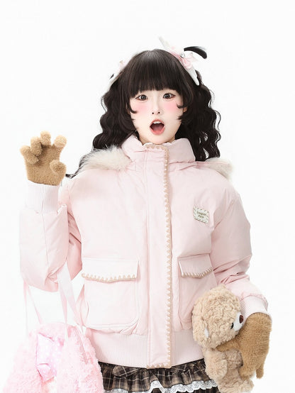 Blouson Closure Kawaii with Dual Jacket Daily Blue/Pink