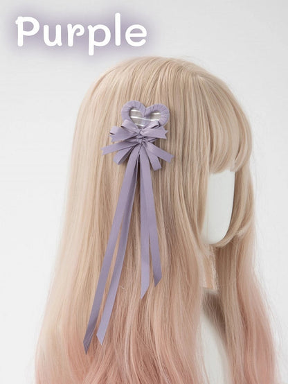 Clip Hair (Single Heart Bow