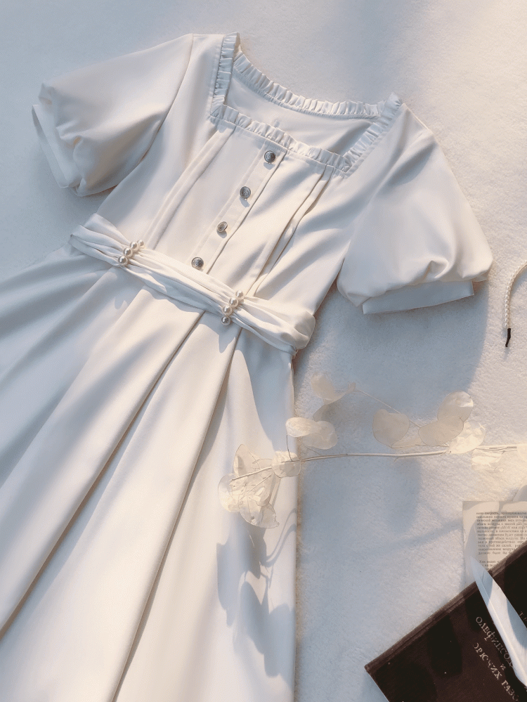 / Black Satin Waist Belt with Bead Details White