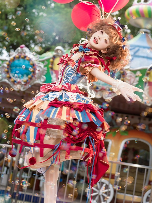 Sweet 5 Ribbon Color Triangle Flag Lolita Circus Options