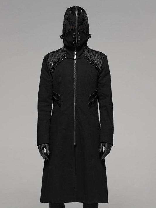 Coat Black Weird Men's Punk