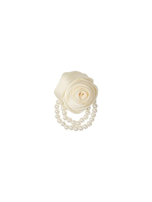 Pink / Beige Rose Brooch - With PUJI