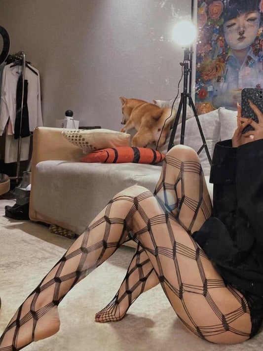 Black Design Glamorous Tights Cut-out