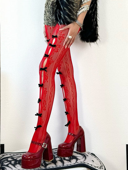 Design Y2K Optionen Strumpfhose Farbe Cut-out Bowknot 4 Details