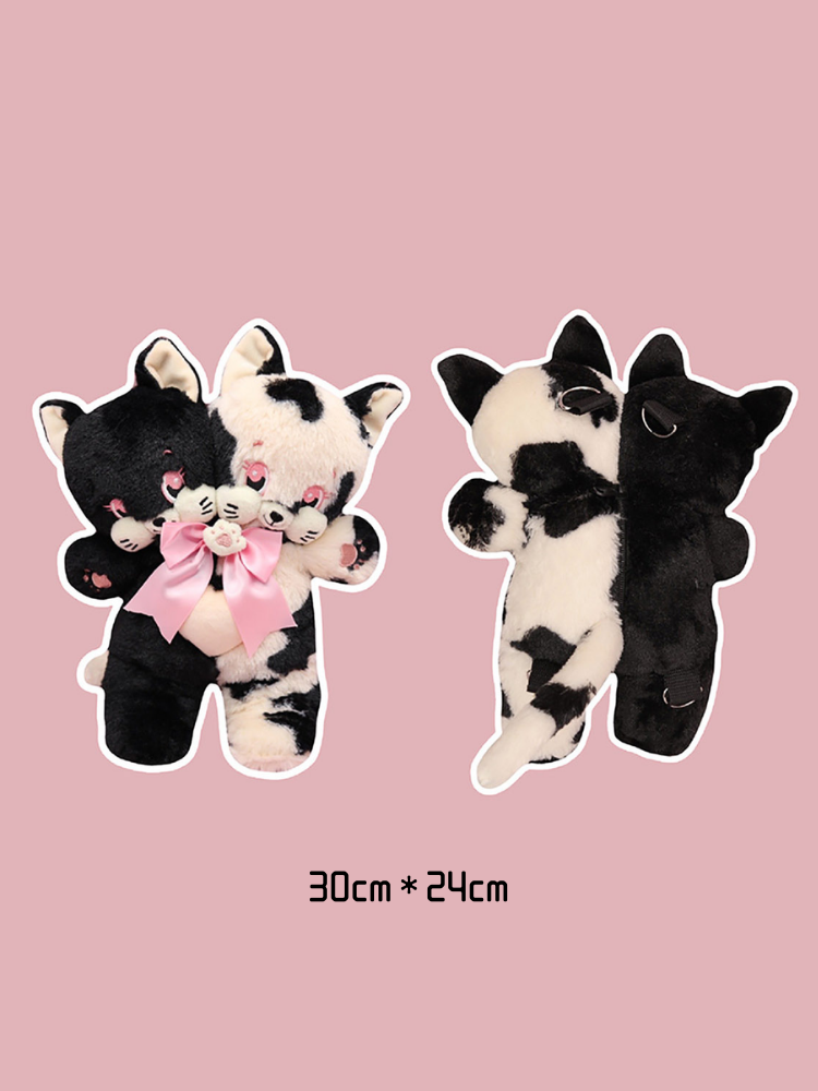 Kitty Two Heads Bag Plush