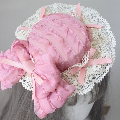 Mini Trim Details Lace Options Bowknot Hat 4 Color