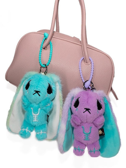 Options Guro Anxious - Kawaii Embroidery 7 Symbol Scar Color Details Keychain Bunny