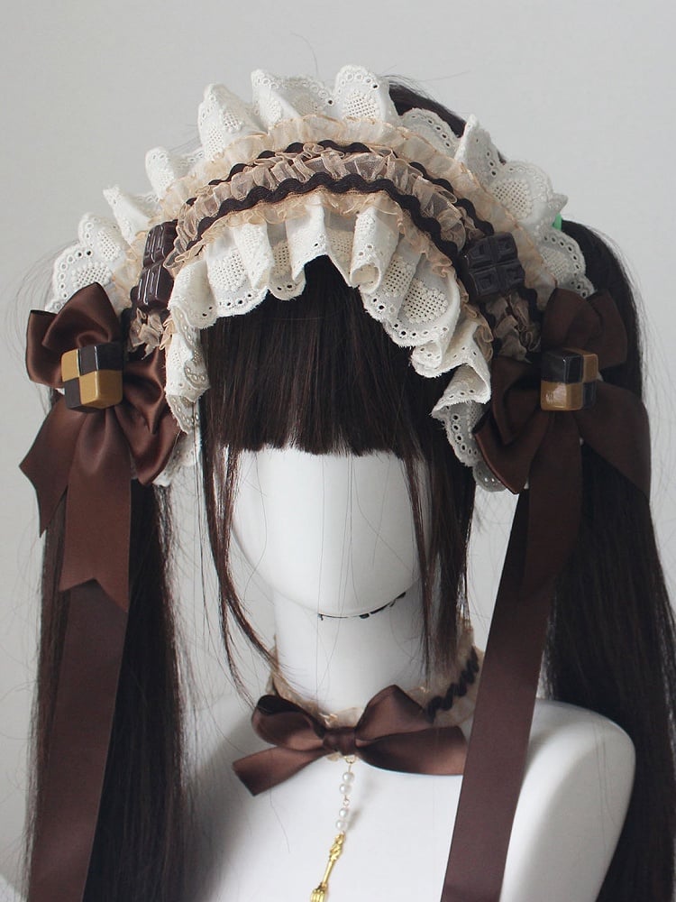 Chocolate Dessert-Themed Hairband Cream