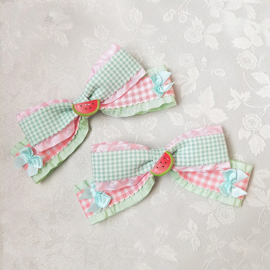 Fruits Hairclip Bowknot