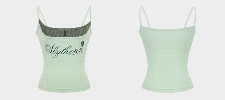 Cami Top Light Green Preppy Harry Potter KYOUKO