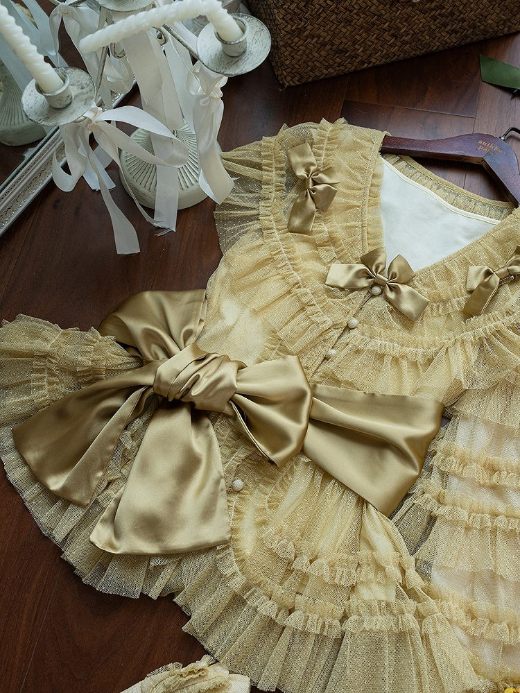 Grüner Gürtel Lolita Pink/Gelb/Grau/Dunkel Taille Satin